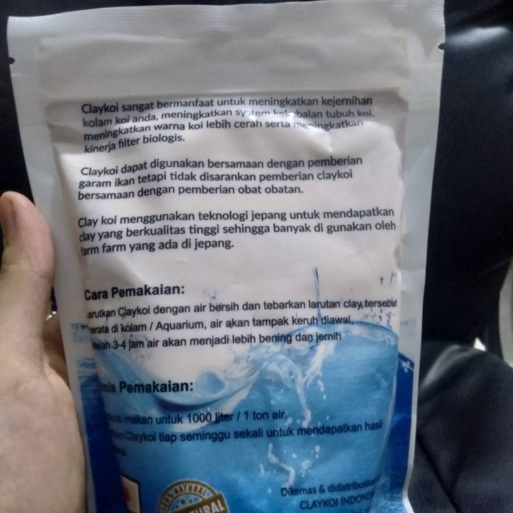 CLAYKOI PUTIH 250 GR PREMIUM QUALITY / CLAY KOI PENJENIH AIR