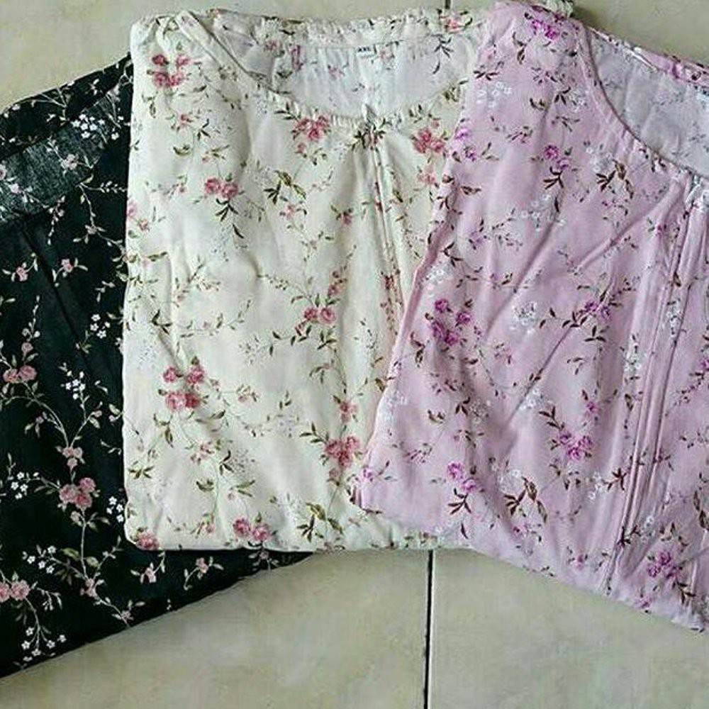 Diskon Baju Gamis Wanita Katun Jepang Ori Rose Cherry Series Terbaru