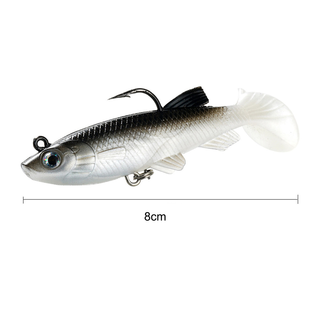 [Jianxin] Umpan Pancing Soft Bait Bentuk Ikan Imitasi Bahan Logam Berat 12.5g Panjang 8cm