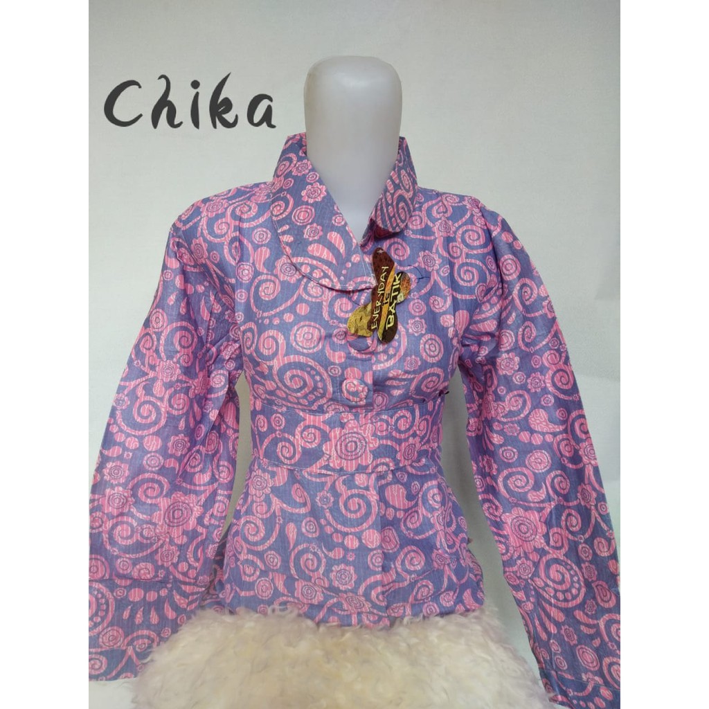 Atasan batik wanita lengan panjang katun halus harga murah