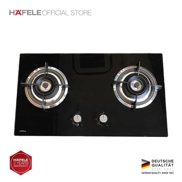 Hafele Rheinland Kompor Tanam Gas Tungku  Hitam - Built-in Gas Hob Black