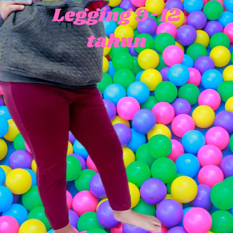 Celana Legging Panjang polos anak 9 - 12 tahun bahan  Spandek Premium / celana  panjang