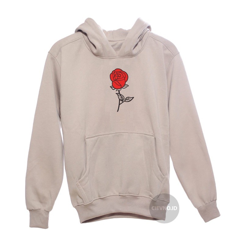 HOODIE ROSE RED SIZE M - XXXL