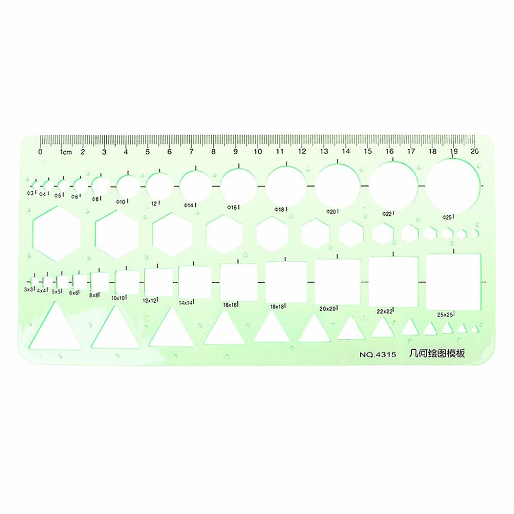 

Ongkir Gratis ya 1PC Plastic Circles Geometric Drawing Template Ruler Stencil Measuring Tool