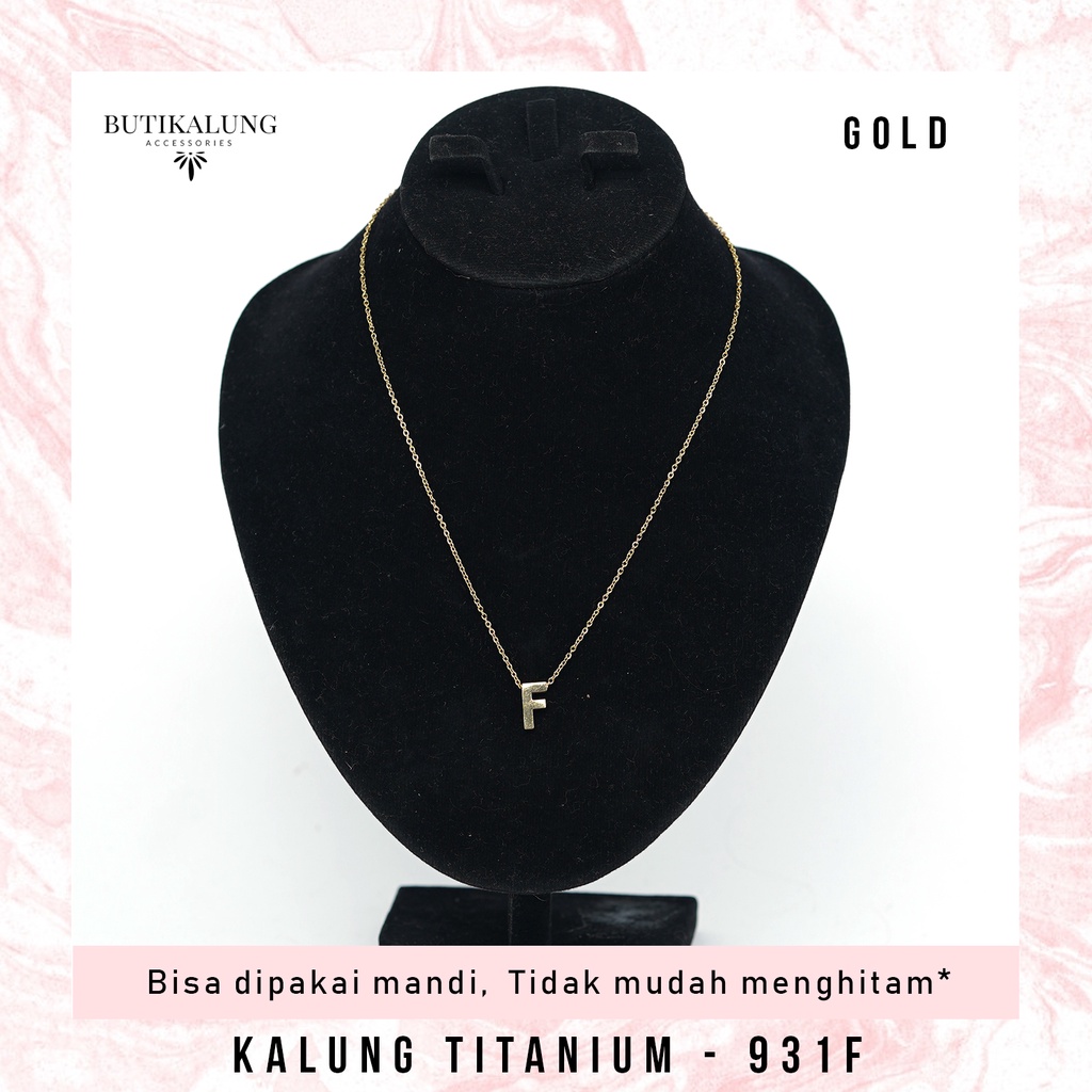 Kalung Titanium Kalung Huruf Kalung Alphabet Kalung Inisial Anti Karat Stainless 931