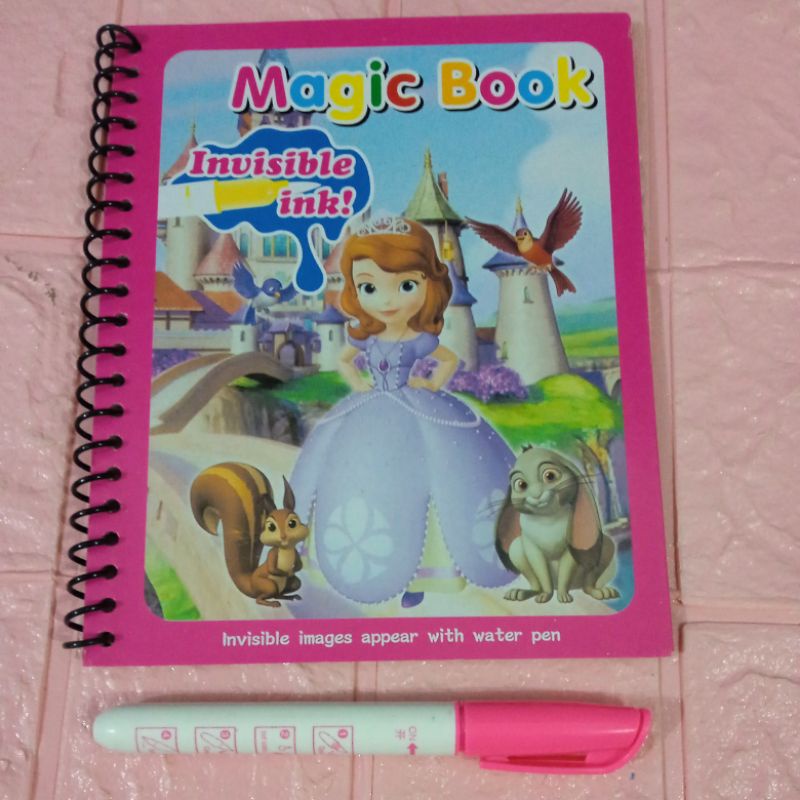 LYSASHOP - MAGIC WATER BOOK / BUKU AJAIB MEWARNAI ANAK GAMBAR MAINAN EDUKASI ANAK-Sofia