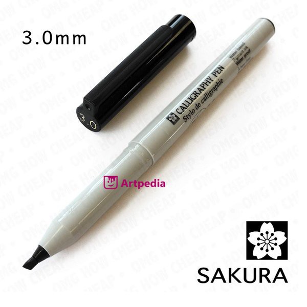 

Eksklusif SAKURA Calligraphy Pen 3.0mm - Black Pigment - Stylo de Calligraphie Murah