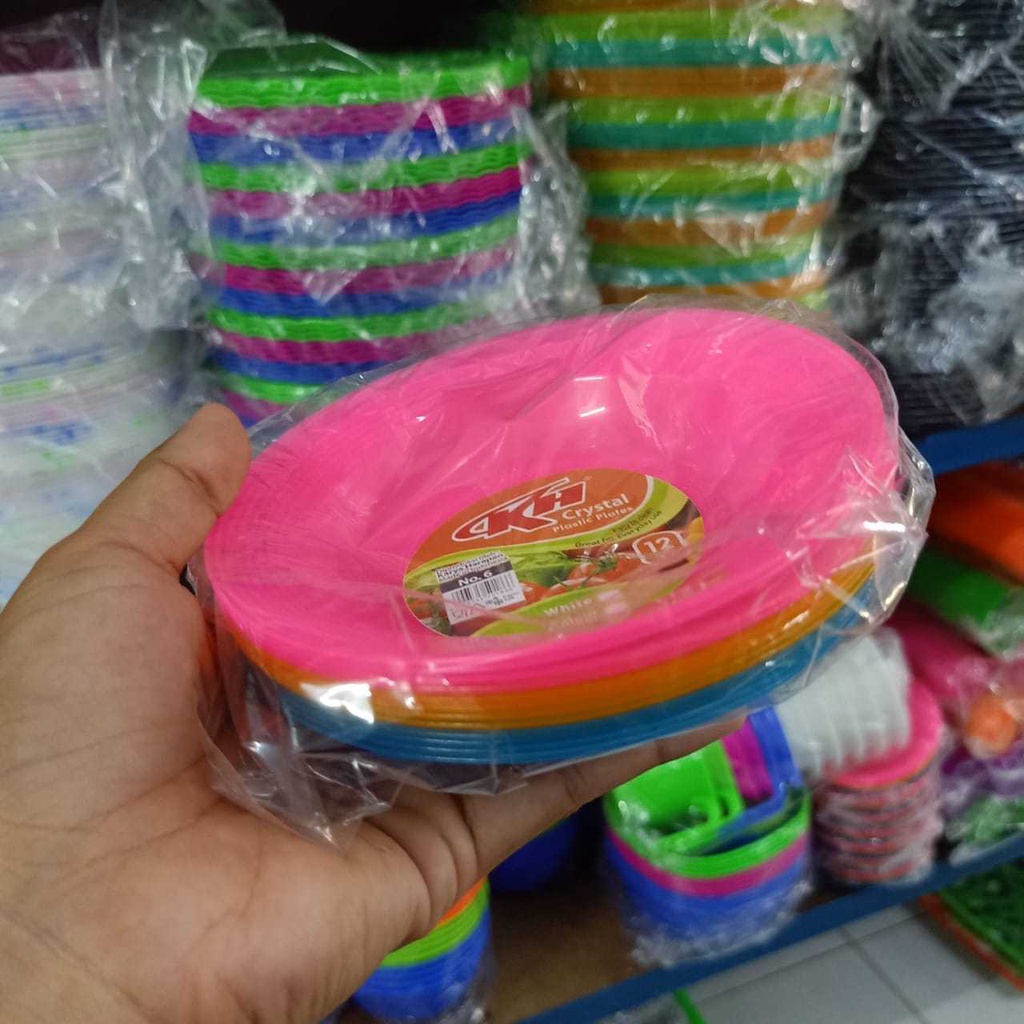 1 Lusin Piring Kecil Tatakan Gelas / Piring Kue Piring Lepek / Piring Plastik Mini