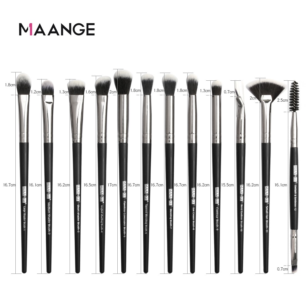 Image of MAANGE 12pcs Makeup Brush Kecantikan #6