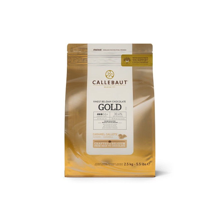 

Fchgtyani Callebaut Gold Caramel Chocolate Couverture 30,4% 2,5Kg