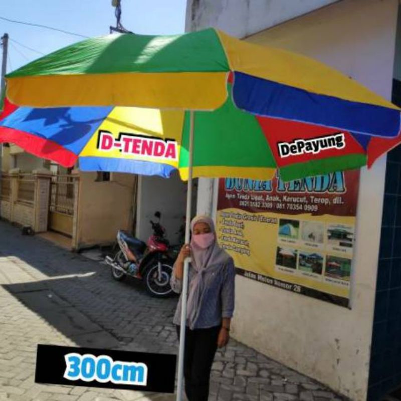 Payung Tenda Payung Pantai JUmbo uk 300cm