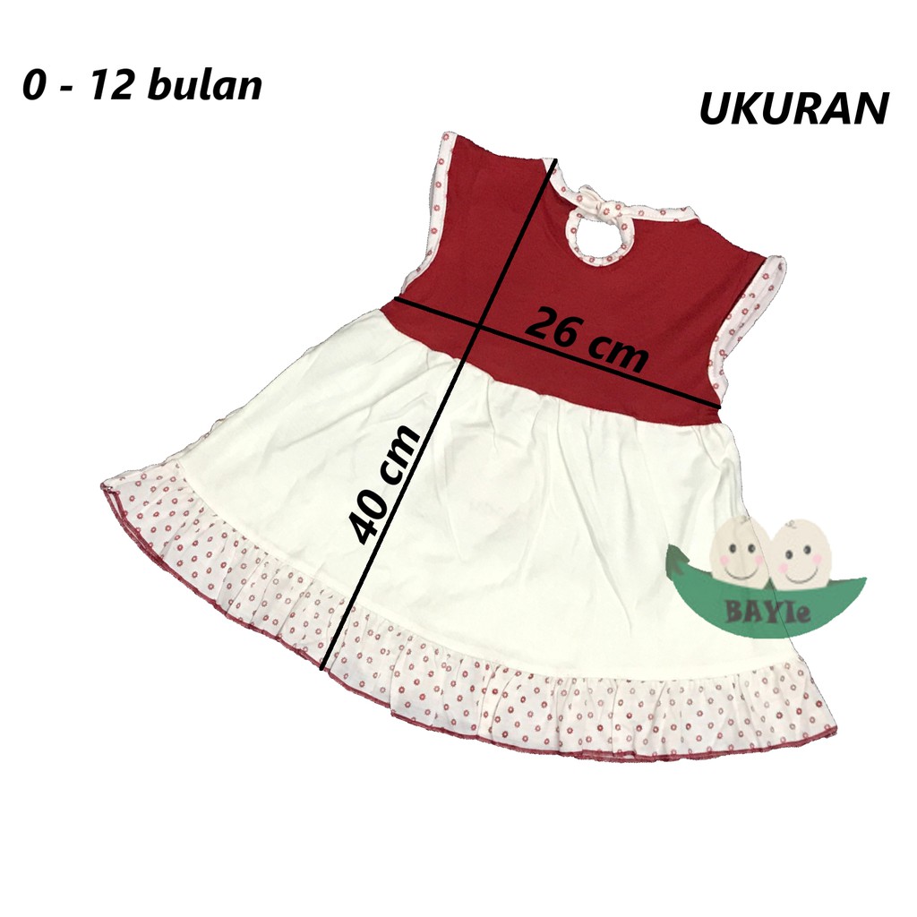 BAYIe - Baju Bayi Perempuan Dress motif Candy 2 Bear PLANET KIDS usia 0-12 bulan/Pakaian anak CeweK