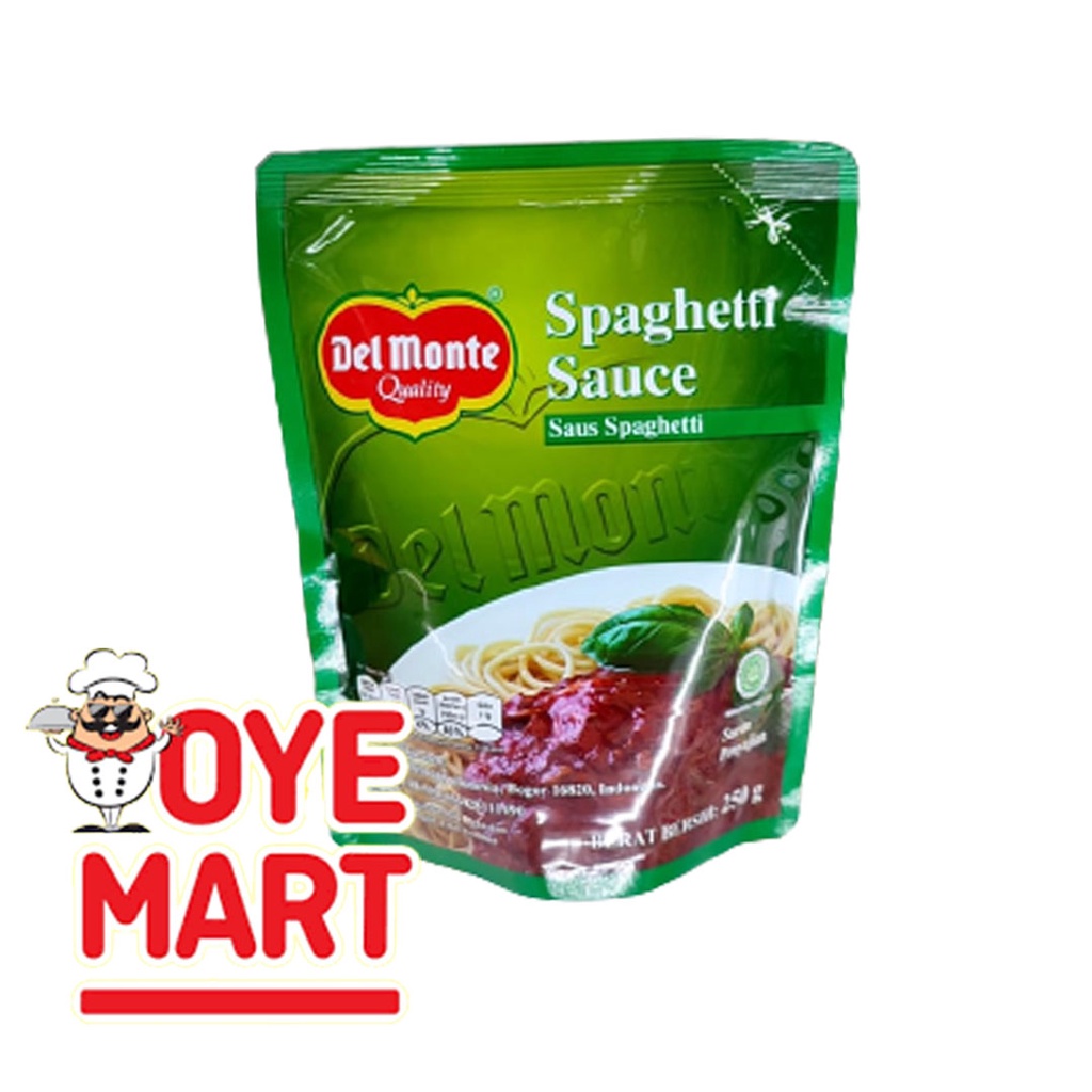 DELMONTE SPAGHETTI SAUCE POUCH 250GR SAUS SPAGHETI DEL MONTE