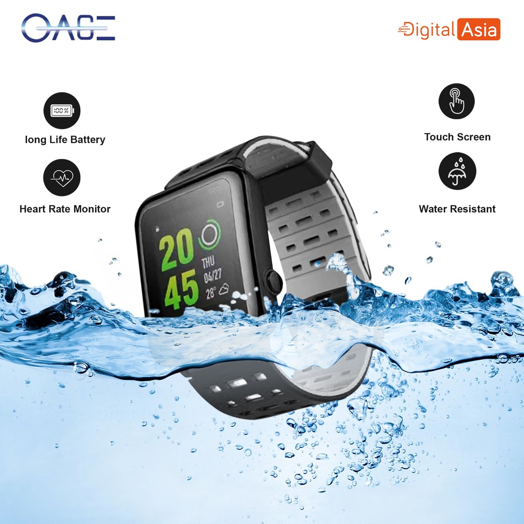 OASE WELOOP HEY 3S Smartband TERCANGGIH Full Touch Screen Water Resistant GPS tanam Stopwatch Timer