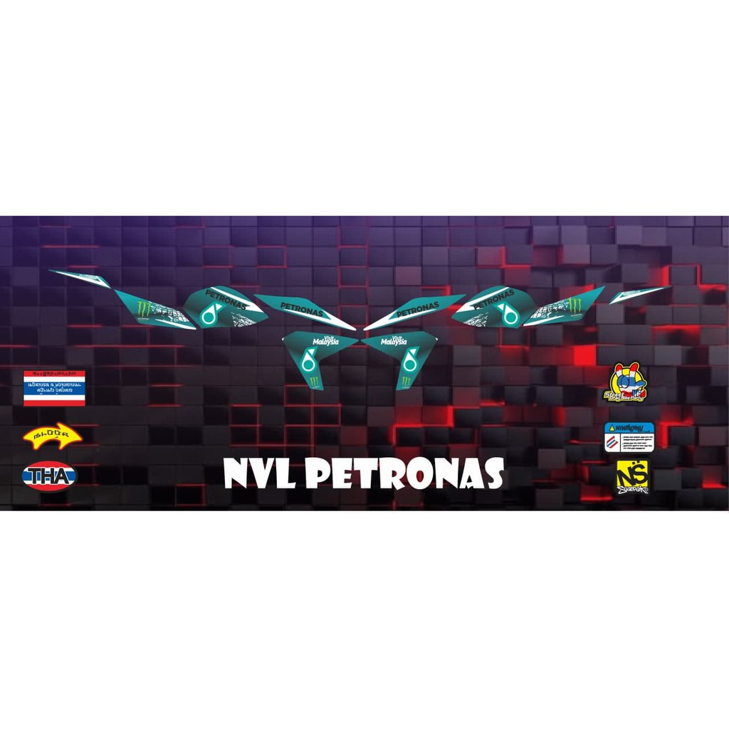 striping stiker decal new vixion lightning nvl petronas