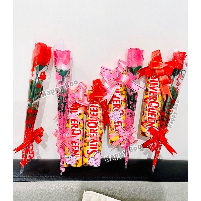 

paket valentine coklat bunga mawar buket bunga silverqueen 58gr coklat valentine bunga valentine rose hadiah valentine