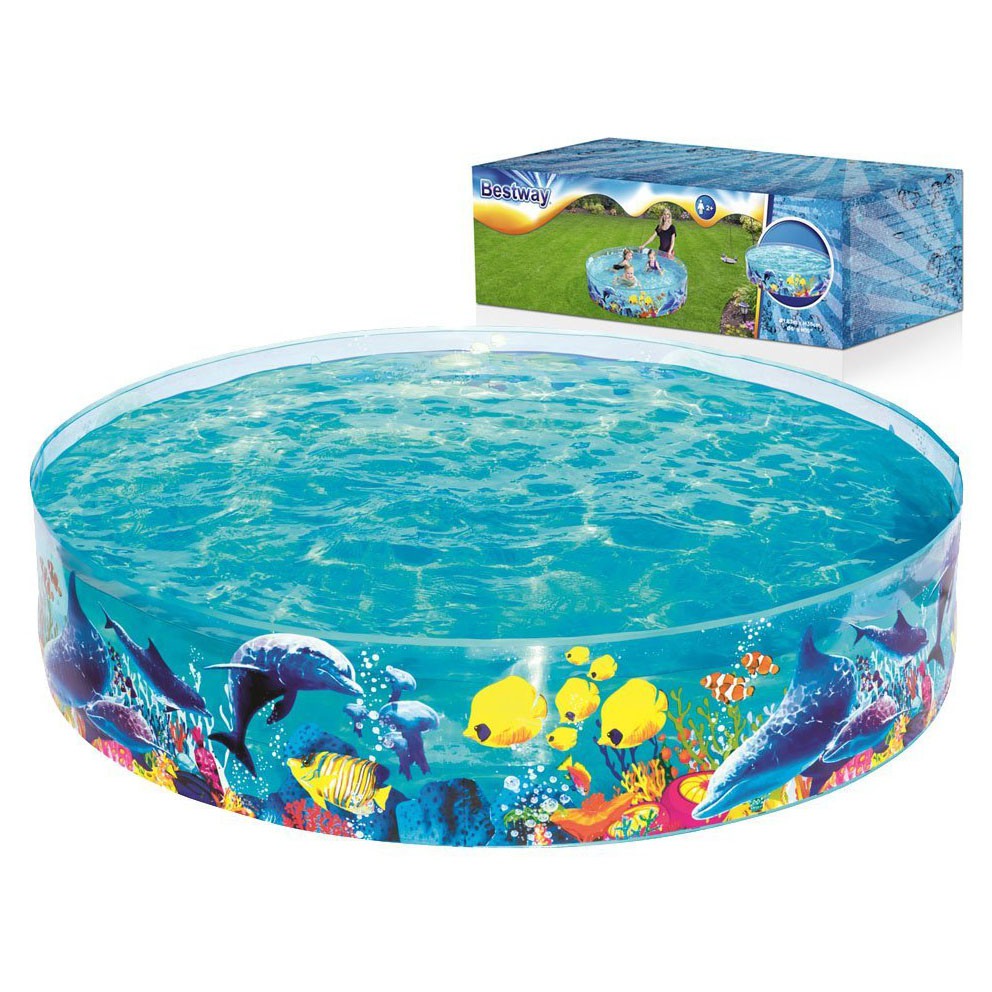 Kolam Renang Bestway #55030 Rigid Fish Diameter 183cm Tanpa Perlu Pompa