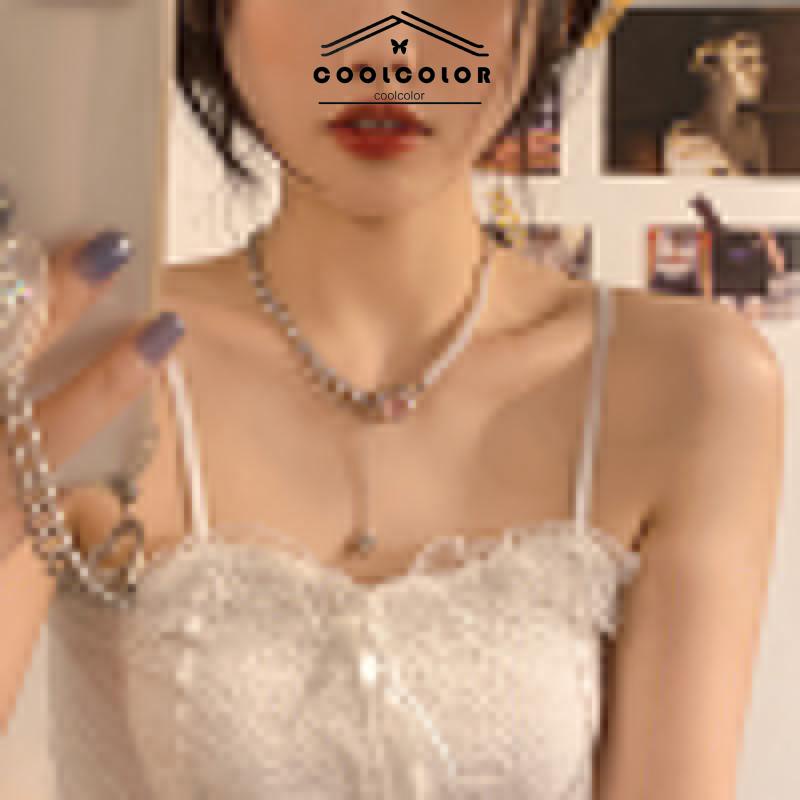 2023 Terbaru❤️Kalung Mutiara Cinta Jahitan Wanita Desain Niche Manis Keren Ringan Mewah Rantai Tulang Selangka  Hadiah Ulang Tahun Kado Fashion Aksesoris COD