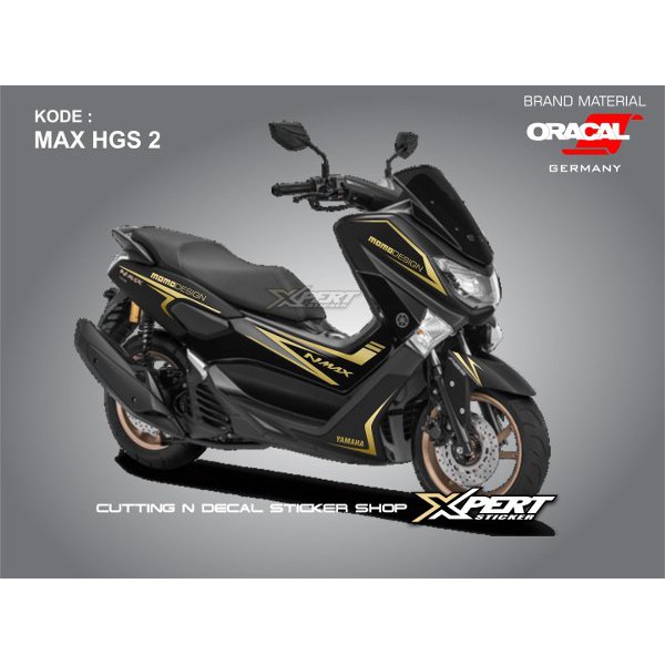 cutting sticker nmax hitam 2018 gold hitam oracal stiker nmax