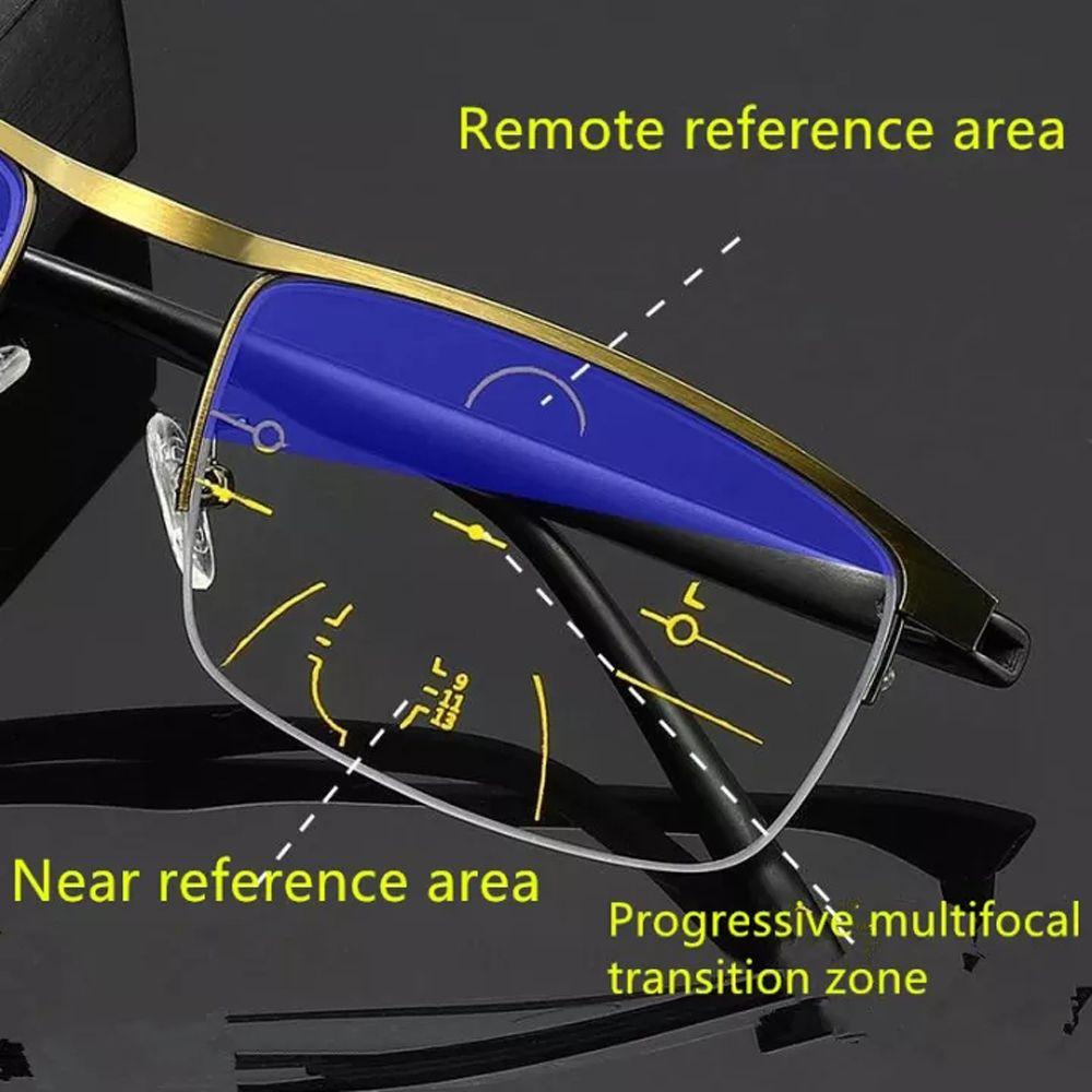 Nickolas1 Dual Light Presbyopia Kacamata Travel Anti-Letih Vision Care Penyesuaian Otomatis Cahaya Biru Bukti Baca Pembesaran Hyperopia Kacamata