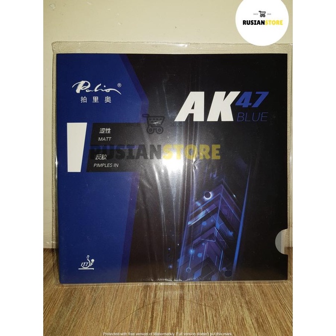 HARGA TERBAIK Karet Bet Pingpong Palio Ak 47 Sponge Blue