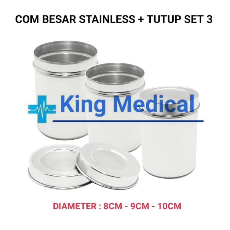 Com Tutup Besar SS(u/Dokter,Bidan,Klinik,R Sakit,Bayi,Kapas,Kasa)isi 3