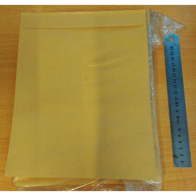 

ATK perlengkapan 4 lembar map amplop kertas coklat polos bio pembungkus penyimpan dokumen uang kantor 11x24 26x12 12x26
