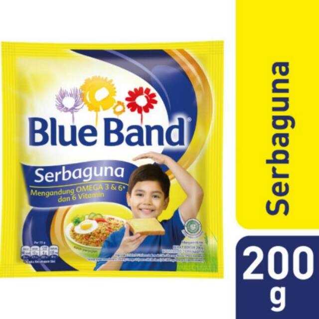 

BLUE BAND MARGARINE SACHET MENTEGA BLUE BAND SERBAGUNA 200gr