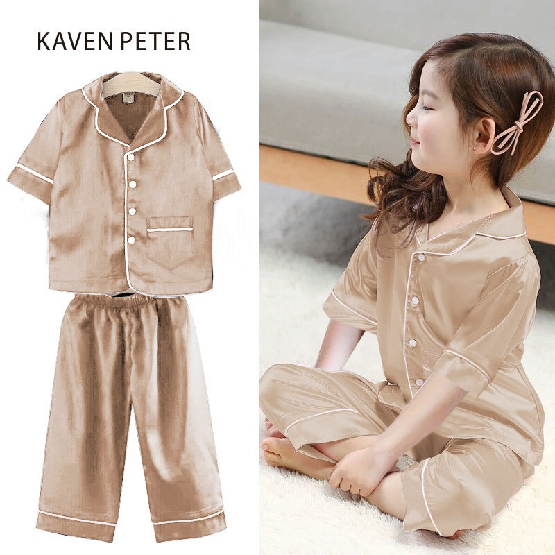 [piyama kaven varian warna SL] piyama anak saten