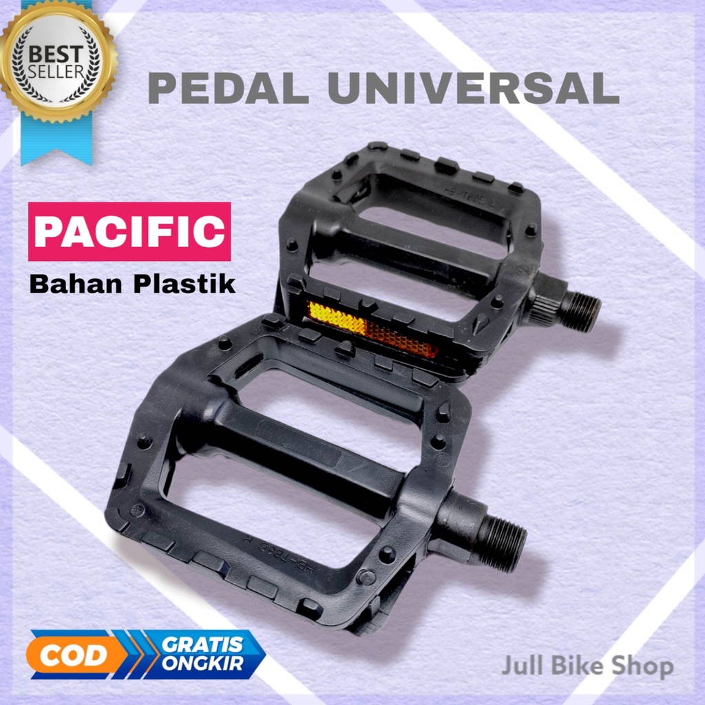 Pedal sepeda mtb anak lipat bmx fixie pacific as besar kecil kaki engkol 18 20 26 hitam