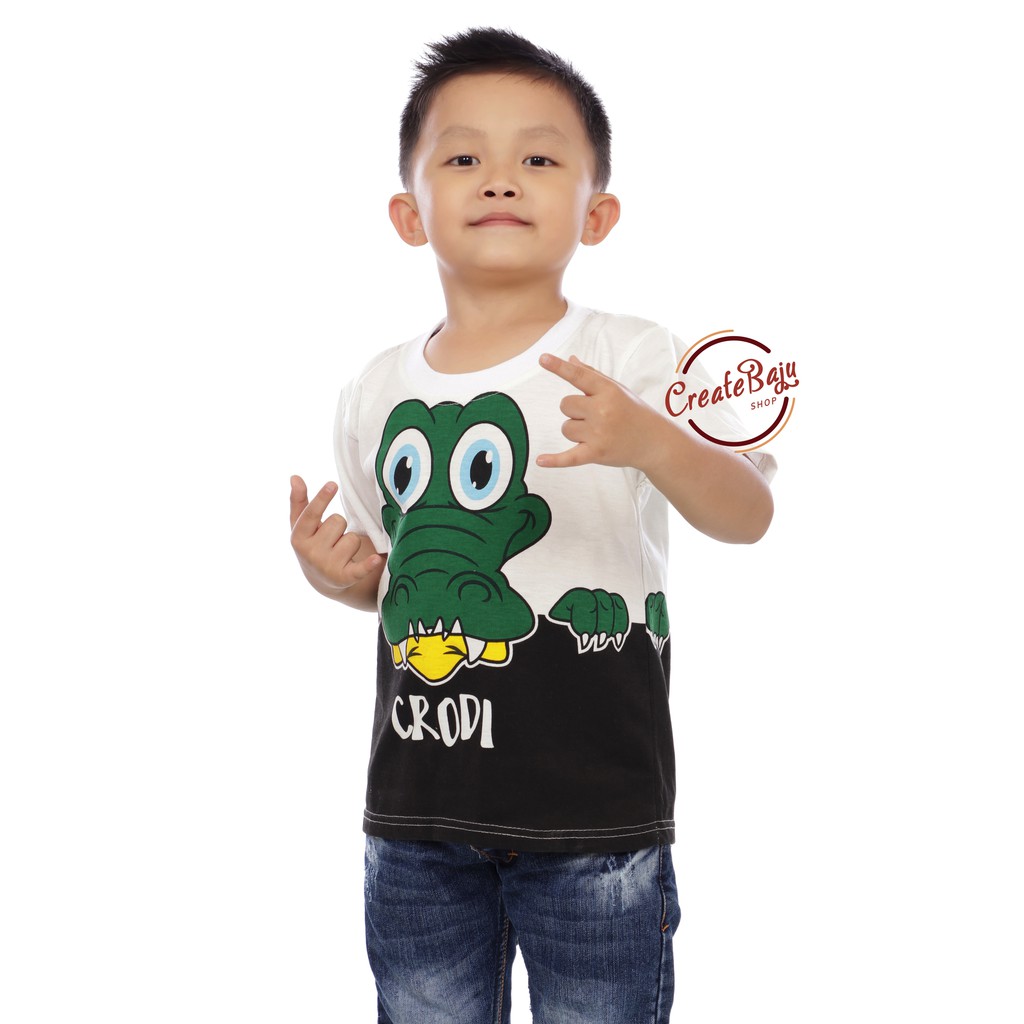 KAOS ANAK LAKI 1-7 TAHUN HIU BERUANG DINO BUAYA BAJU ATASAN ANAK LAKI FASHION TERMURAH BAHAN KATUN PART 2