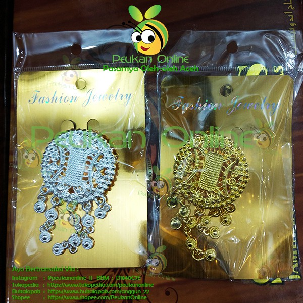 Bros Pintu Aceh Besar dan Bulat / Aksesoris Jilbab / Souvenir Aceh