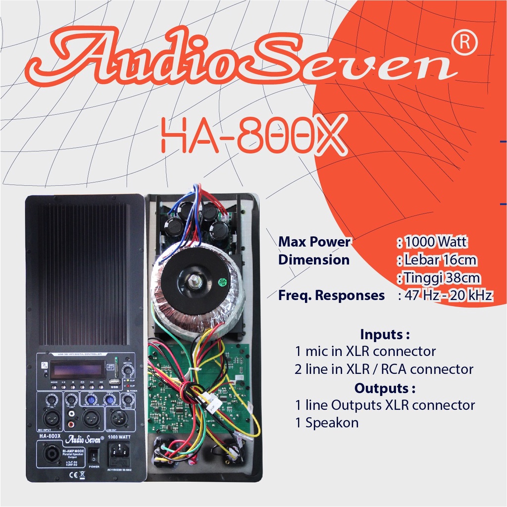 Audio Seven Mesin Speaker Aktif Power Kit HA-800X