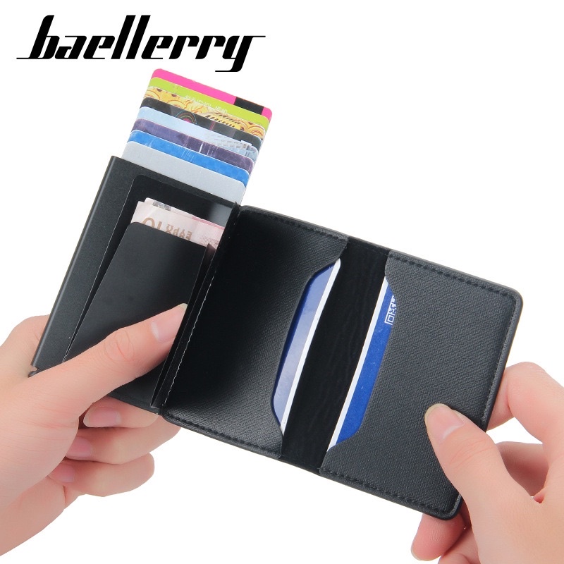 Dompet Kartu Kulit Pria Rfid Wallet Card Holder Baellerry K9138