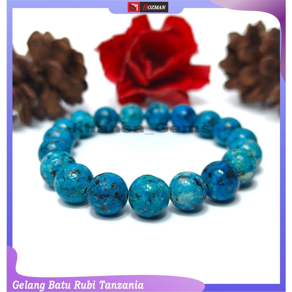 Gelang batu natural stone rubi tanzania mirip bacan doko palamea dim bagus