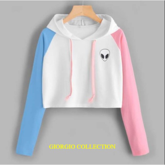 crop hoodie shopee