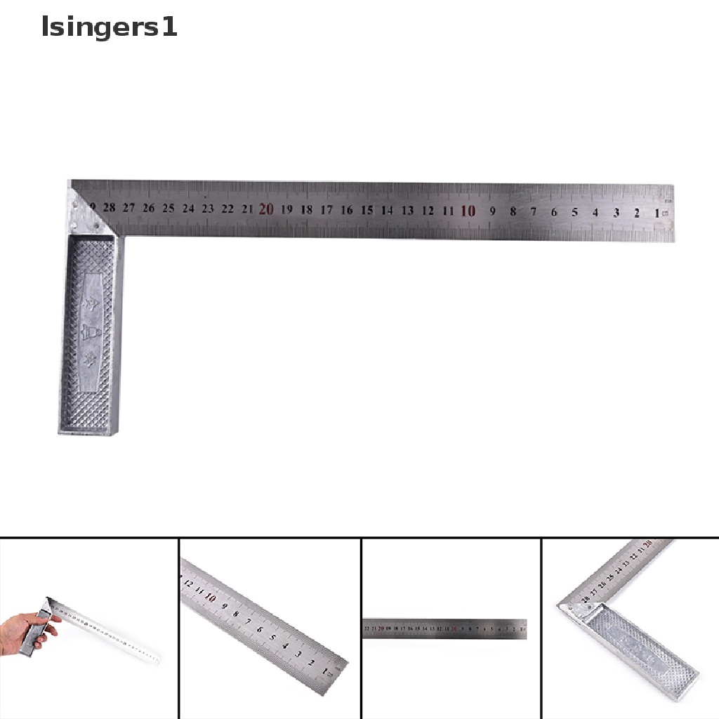 (lsingers1) 1pc Penggaris Siku 90 Derajat 15x30cm Bahan Stainless Steel