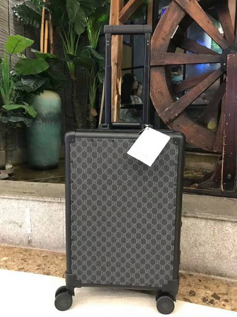 Tas koper gucci kabin cabin 20 inch mirror quality ready siap kirim travel luggage 4 roda