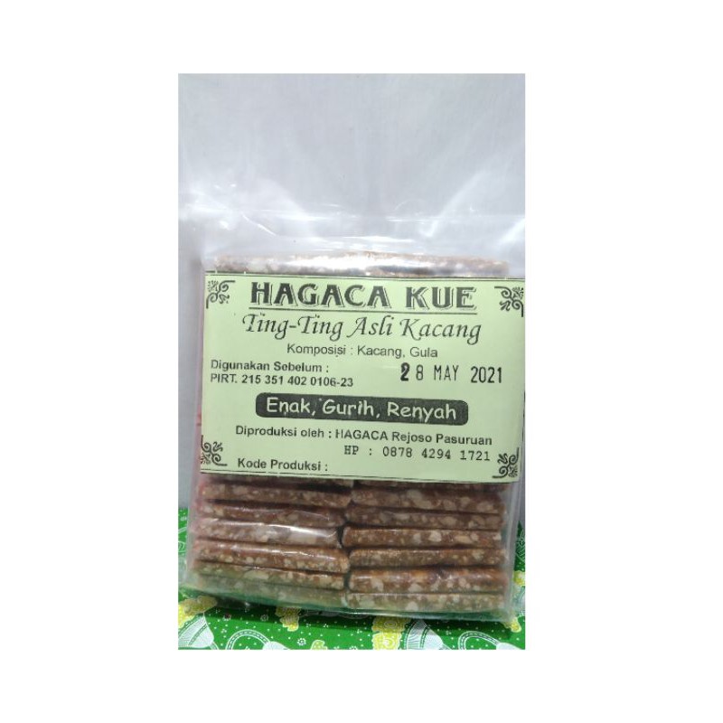 

HAGACA Kue Open Order!! Ting-ting Kacang 1/4 kg