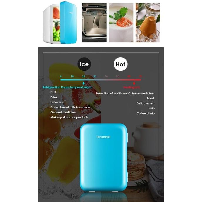 Car Refrigerator 6L Kulkas Mobil Mini Asi Fridge Hot Cold Portable Km76878