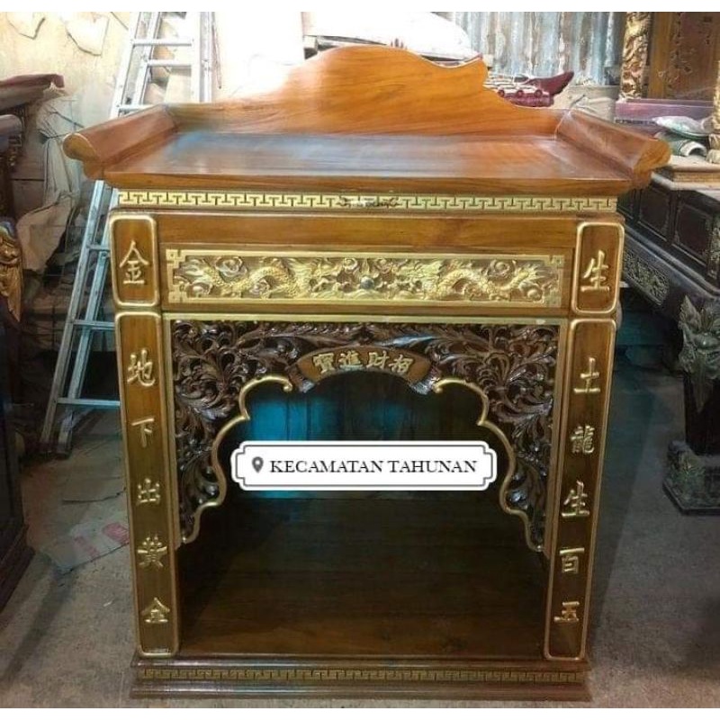 meja altar sembahyang jati