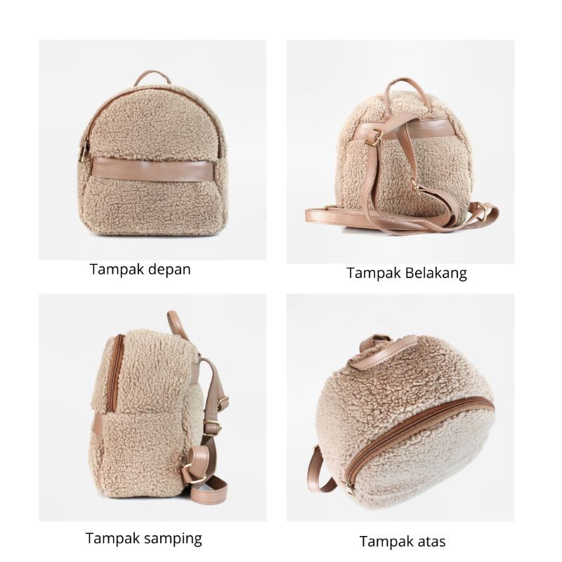 Celah Langit Kesha Mini Backpack l Tas Ransel Bulu