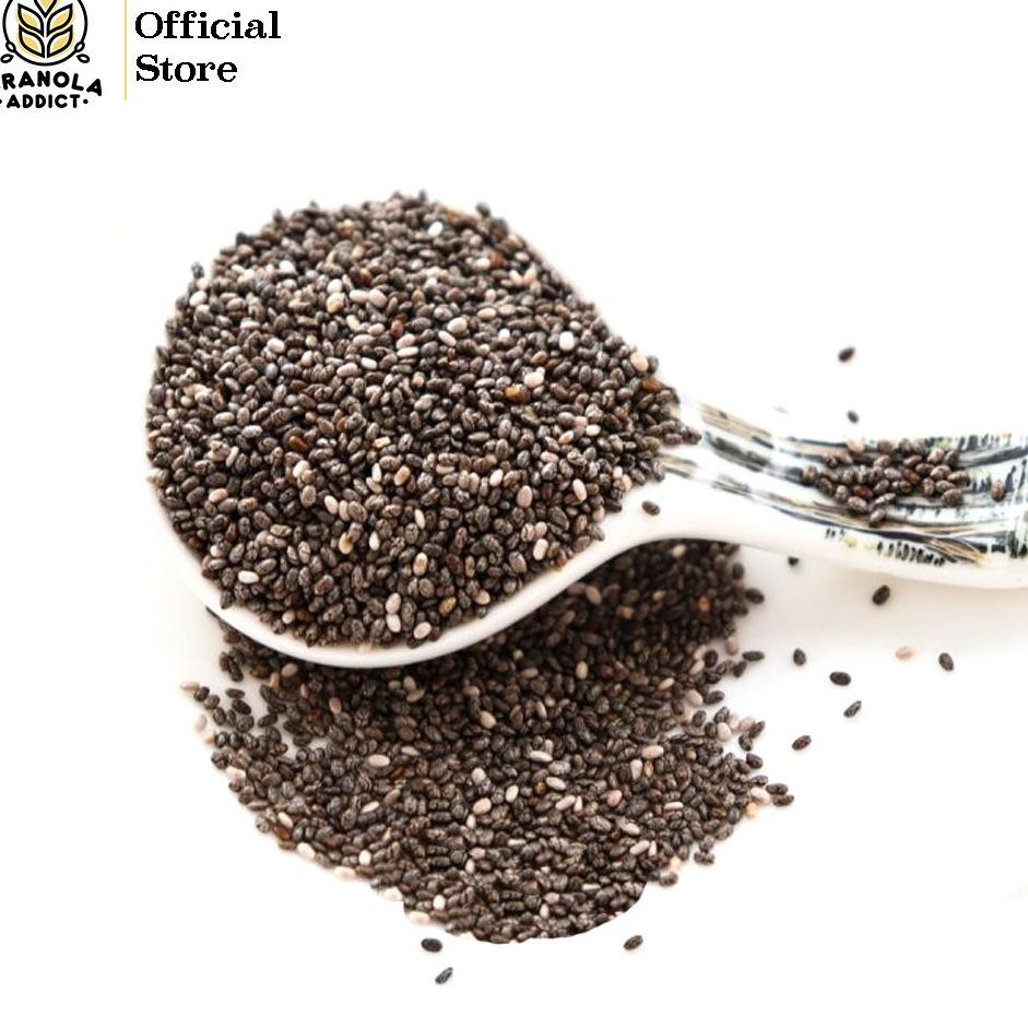 

PASTI READY!!!! Black Chia Seed Mexico Organic / Organik 1KG - Granola Addict Ingredients