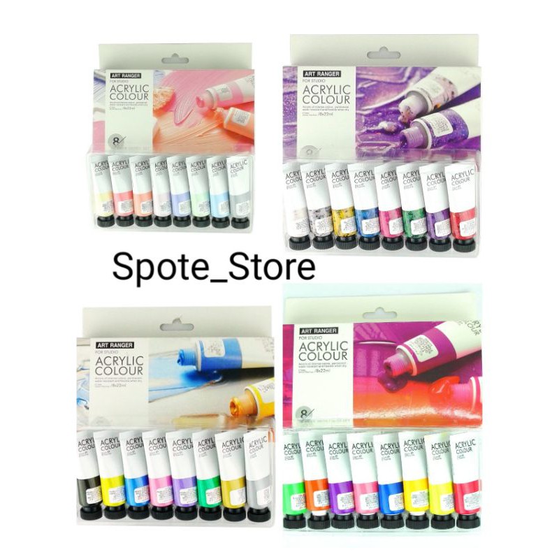 

Art Ranger Acrylic Paint set 8x22ml Neon / Metallic / Glitter / Pastel