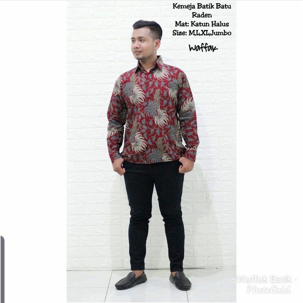 kemeja batik lengan panjang/ seragam kantor/ seragam batik/ kemeja kerja