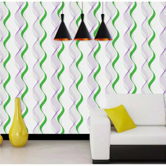 BISA COD - Wallpaper Dinding Wallpaper Stiker Ukuran 45Cm X 10Meter Bahan Pvc Premium High Quality Motif Salurr