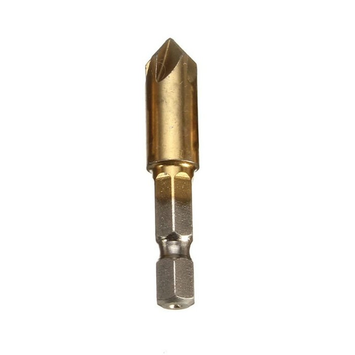 Mata Bor 6pc Flute Chamfer Countersink Drill Bit HSS Titanium *MB26