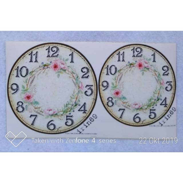 

Stiker Jam Shabby (d=5 - 7,3cm)
