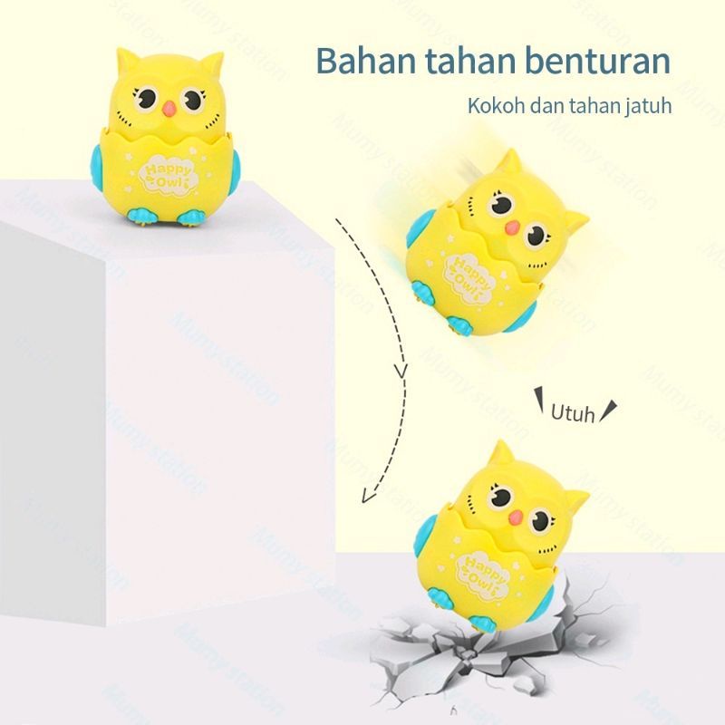 Mainan Anak Burung Happy Owl di Tekan Bisa Jalan - Mainan Anak Burung Hantu