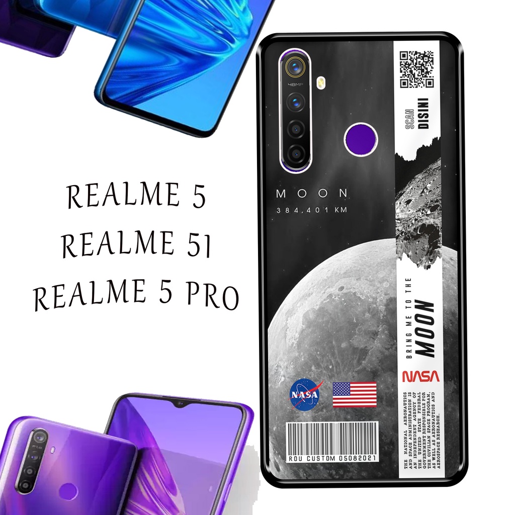 Case REALME 5/5I/5 PRO  - Casing  REALME 5/5I/5 PRO [ NASA MOON ] Silikon REALME 5/5I/5 PRO  - Case 